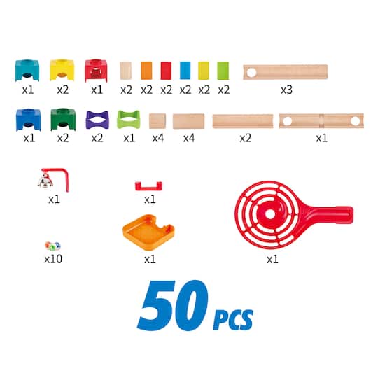 Hape Marble Run Crazy Rollers Racetrack DIY Wood Building Racetrack